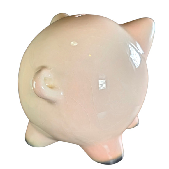 Goebel West Germany 1962 Pink Pig Bank 7.5" Large Ceramic w/ Stopper - Picture 3 of 16